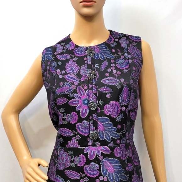 𝅺Elie Tahari Louisa Sleeveless Jacquard Dress - Picture 8 of 17